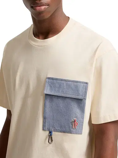 Moncler Grenoble Men's Crew Neck T-Shirt in Cotton Blend | Thumbnail 4 Moncler Grenoble Men's Crew Neck T-Shirt in Cotton Blend | Thumbnail 4