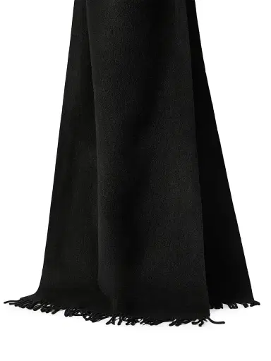 Brunello Cucinelli Women's Hooded Wool and Cashmere Knit Scarf - Black | Thumbnail 3