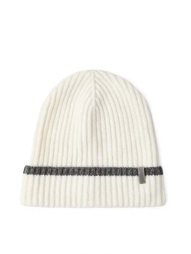 Brunello Cucinelli Women's Cashmere English Rib Knit Beanie with Monili - Panama