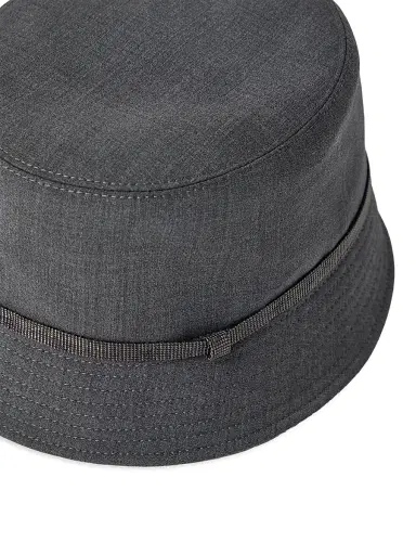 Brunello Cucinelli Women's Tropical Luxury Wool Bucket Hat with Shiny Band - Dark Grey - Size Small | Thumbnail 2 Brunello Cucinelli Women's Tropical Luxury Wool Bucket Hat with Shiny Band - Dark Grey - Size Small | Thumbnail 2