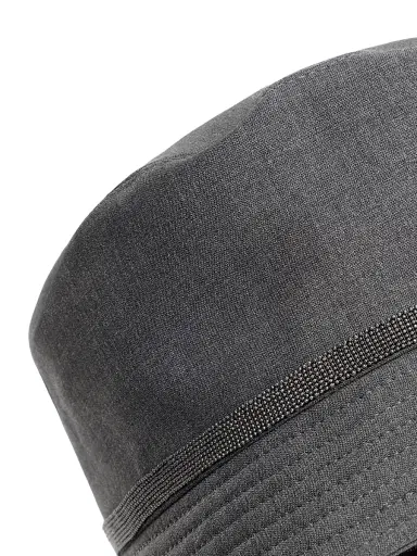 Brunello Cucinelli Women's Tropical Luxury Wool Bucket Hat with Shiny Band - Dark Grey - Size Small | Thumbnail 3 Brunello Cucinelli Women's Tropical Luxury Wool Bucket Hat with Shiny Band - Dark Grey - Size Small | Thumbnail 3