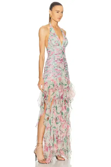 PatBO Honey Flower Plunge Dress | Thumbnail 2