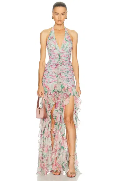 PatBO Honey Flower Plunge Dress | Thumbnail 1