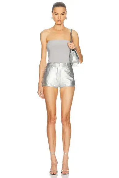 Norma Kamali High Waist Jean Short | Thumbnail 5 Norma Kamali High Waist Jean Short | Thumbnail 5