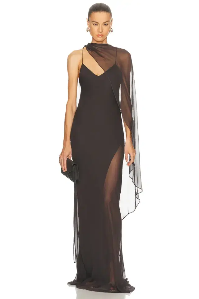 The Sei Cape Cami Slit Gown