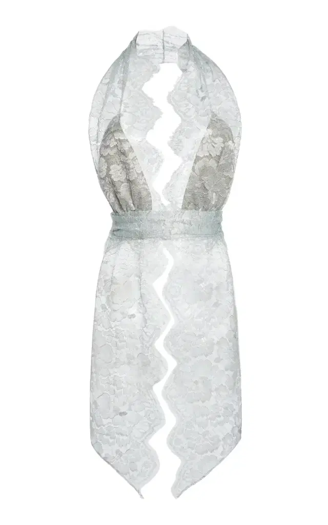 Christopher Esber Moonlit Patina Lace Scarf Top