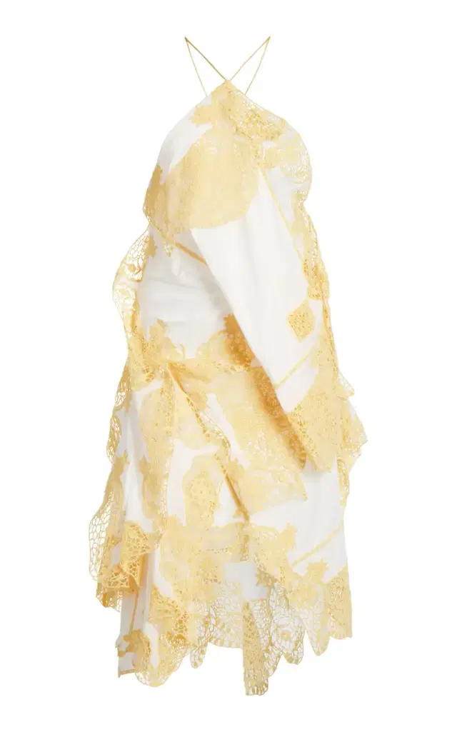 Christopher Esber Embroidered Handkerchief Envelope Scarf Dress