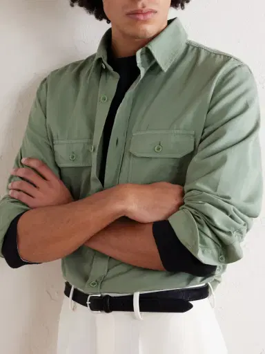 Tom Ford Cotton and Silk-Blend Shirt - Men | Thumbnail 5 Tom Ford Cotton and Silk-Blend Shirt - Men | Thumbnail 5