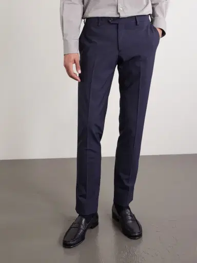 Lardini Slim-Fit Straight-Leg Virgin Wool-Blend Trousers - Men | Thumbnail 3 Lardini Slim-Fit Straight-Leg Virgin Wool-Blend Trousers - Men | Thumbnail 3