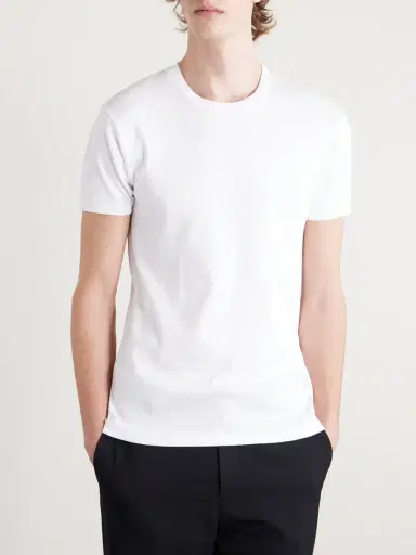 Tom Ford Pointelle-Knit Cotton T-Shirt - Men | Thumbnail 3 Tom Ford Pointelle-Knit Cotton T-Shirt - Men | Thumbnail 3