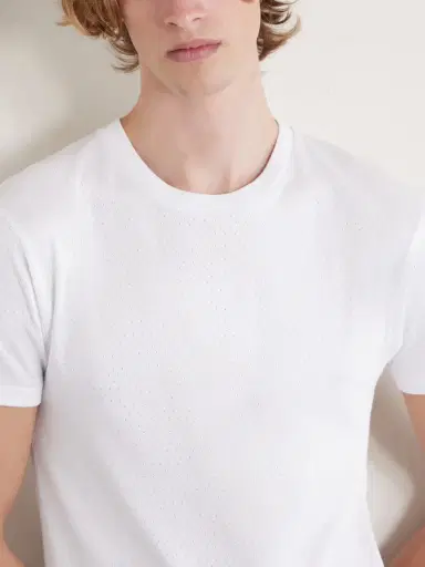 Tom Ford Pointelle-Knit Cotton T-Shirt - Men | Thumbnail 5 Tom Ford Pointelle-Knit Cotton T-Shirt - Men | Thumbnail 5