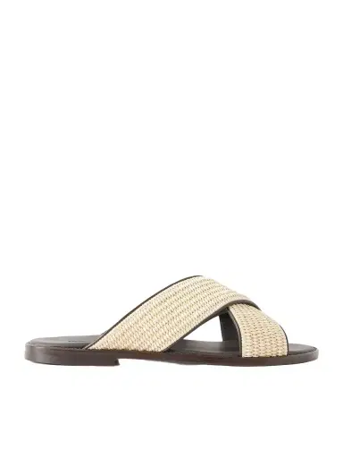 Manolo Blahnik Otawi Woven Raffia and Leather Sandals - Men | Thumbnail 1 Manolo Blahnik Otawi Woven Raffia and Leather Sandals - Men | Thumbnail 1