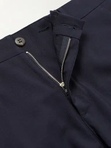 ELEVENTY Slim-Fit Tapered Stretch-Wool Flannel Trousers - Men | Thumbnail 6