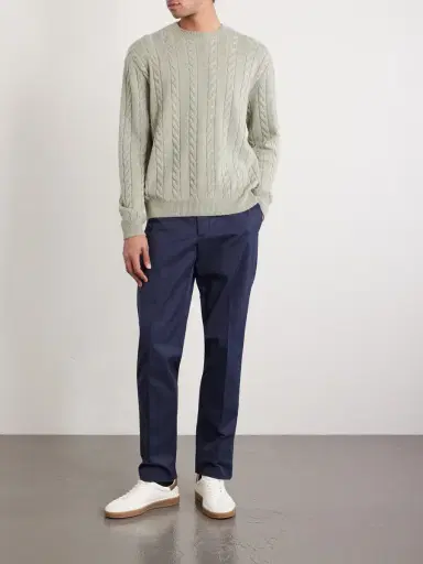 Loro Piana Cedar Cable-Knit Cashmere Sweater - Men | Thumbnail 2