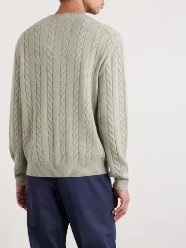 Loro Piana Cedar Cable-Knit Cashmere Sweater - Men | Thumbnail 4