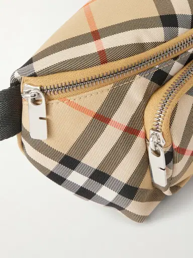 Burberry Logo-Appliquéd Checked Twill Belt Bag - Men | Thumbnail 5 Burberry Logo-Appliquéd Checked Twill Belt Bag - Men | Thumbnail 5