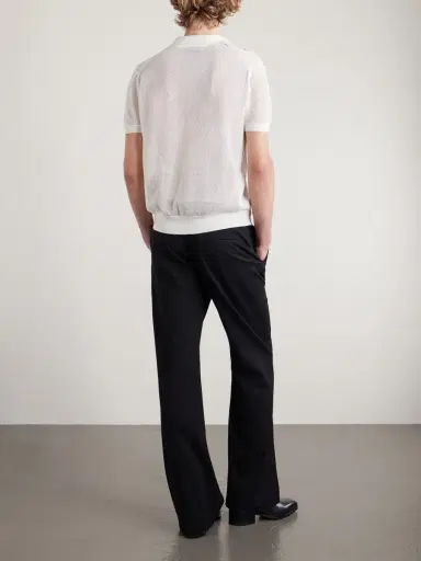 Tom Ford Open-Knit Sea Island Cotton and Silk-Blend Polo Shirt - Men | Thumbnail 4