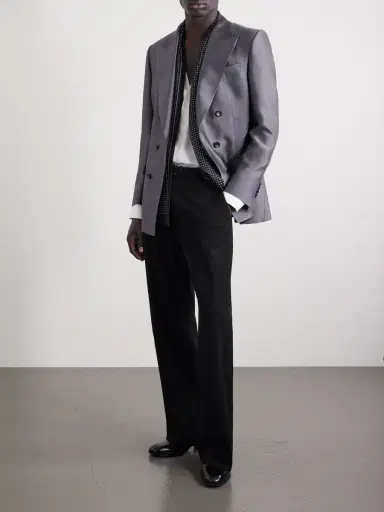 Tom Ford Double-Breasted Silk Blazer - Men | Thumbnail 2