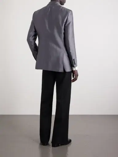 Tom Ford Double-Breasted Silk Blazer - Men | Thumbnail 4