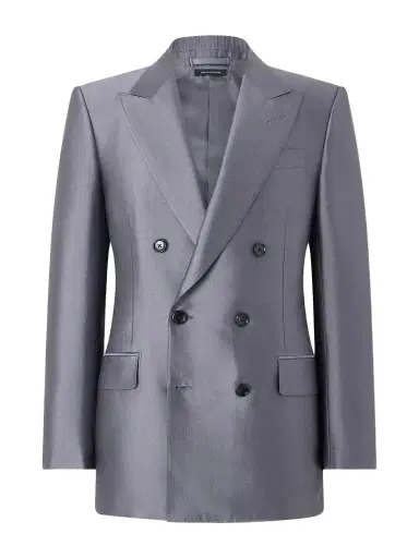 Tom Ford Double-Breasted Silk Blazer - Men | Thumbnail 1