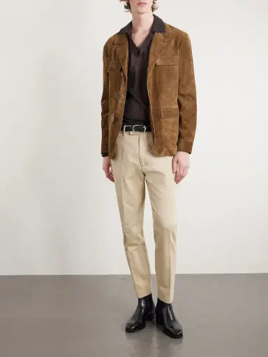 Tom Ford Open-Knit Sea Island Cotton and Silk-Blend Polo Shirt - Men | Thumbnail 2