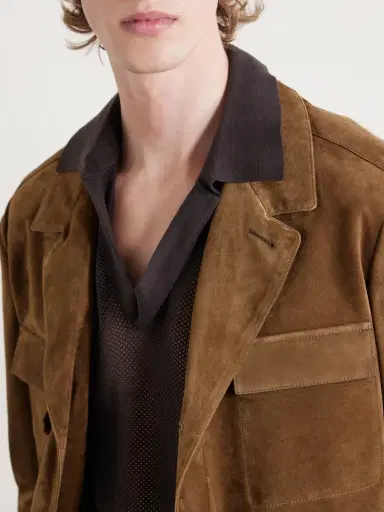Tom Ford Open-Knit Sea Island Cotton and Silk-Blend Polo Shirt - Men | Thumbnail 5