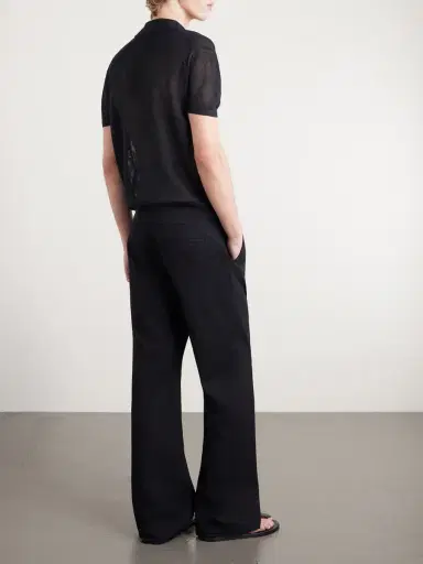 Tom Ford Open-Knit Sea Island Cotton and Silk-Blend Polo Shirt - Men | Thumbnail 4