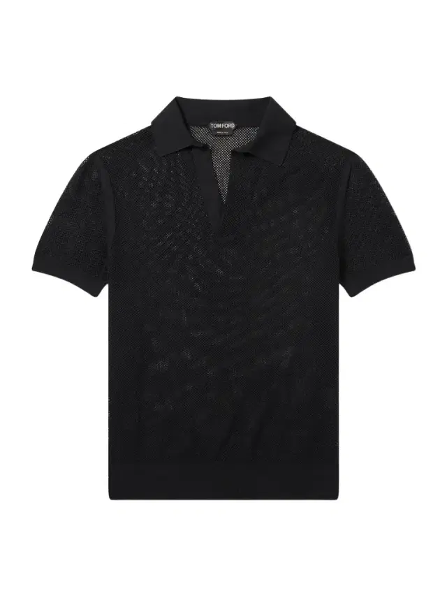 Tom Ford Open-Knit Sea Island Cotton and Silk-Blend Polo Shirt - Men