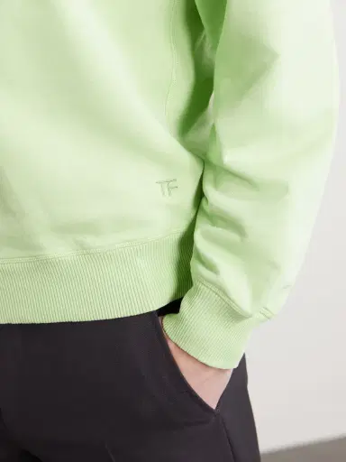 Tom Ford Logo-Embroidered Cotton-Jersey Sweatshirt - Men | Thumbnail 5
