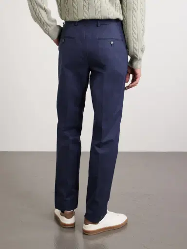 Loro Piana Jarno Slim-Fit Straight-Leg Cotton-Twill Trousers - Men | Thumbnail 4 Loro Piana Jarno Slim-Fit Straight-Leg Cotton-Twill Trousers - Men | Thumbnail 4