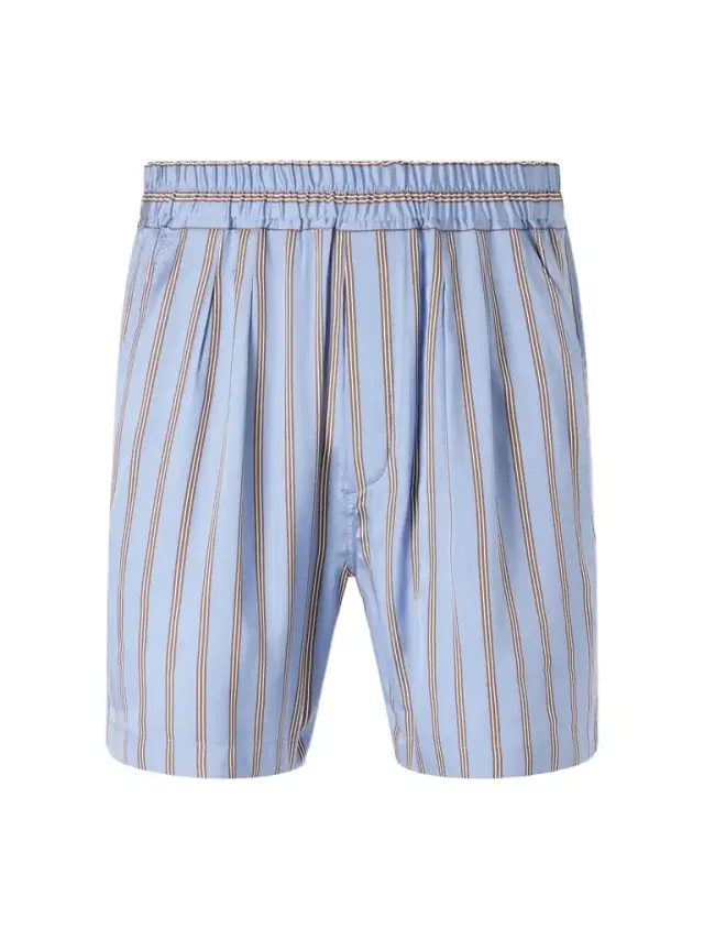 Tom Ford Straight-Leg Striped Silk-Twill Shorts - Men
