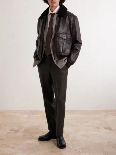 J. Mueser Waverly Straight-Leg Checked Virgin Wool Suit Trousers - Men | Thumbnail 2