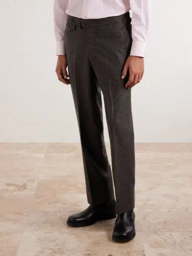 J. Mueser Waverly Straight-Leg Checked Virgin Wool Suit Trousers - Men | Thumbnail 3