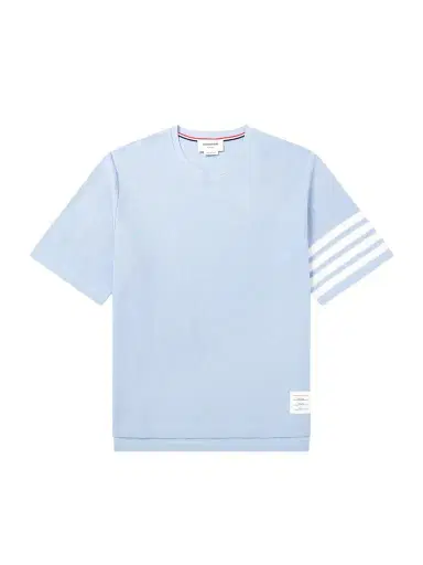 Thom Browne Striped Cotton-Piqué T-Shirt - Men | Thumbnail 1 Thom Browne Striped Cotton-Piqué T-Shirt - Men | Thumbnail 1