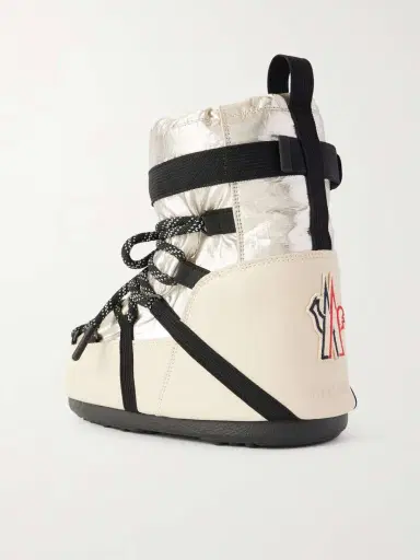 Moncler Grenoble + Moon Boot Icon Metallic Shell And Leather Snow Boots | Thumbnail 4