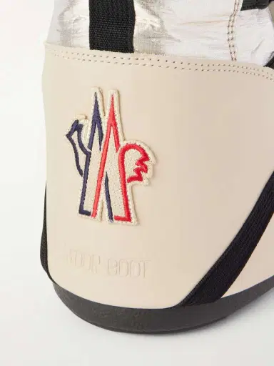 Moncler Grenoble + Moon Boot Icon Metallic Shell And Leather Snow Boots | Thumbnail 5