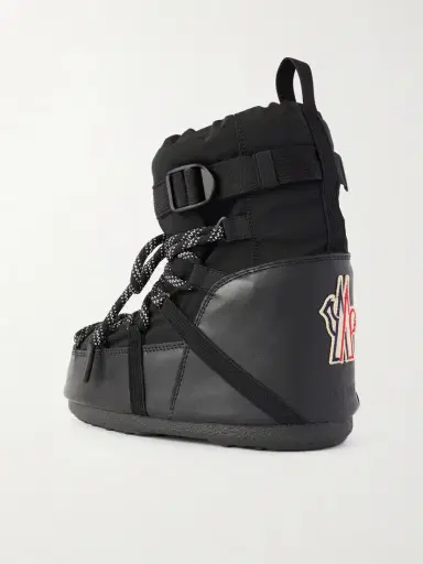 Moncler Grenoble + Moon Boot Icon Shell And Leather Snow Boots | Thumbnail 4