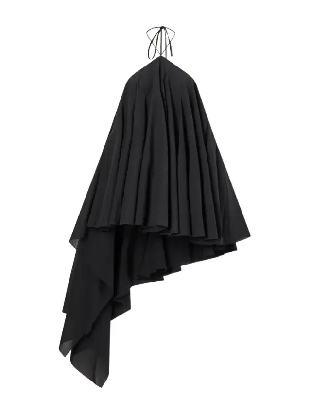 Courte Asymmetric Cotton-blend Crepon Halterneck Dress