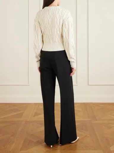 Jacquemus Amelo Cable-knit Cotton Sweater | Thumbnail 3 Jacquemus Amelo Cable-knit Cotton Sweater | Thumbnail 3