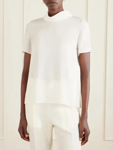 Valentino Garavani Silk-georgette Blouse | Thumbnail 3