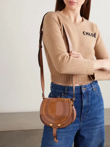 Chloé Marcie Patchwork Leather And Suede Shoulder Bag | Thumbnail 2 Chloé Marcie Patchwork Leather And Suede Shoulder Bag | Thumbnail 2