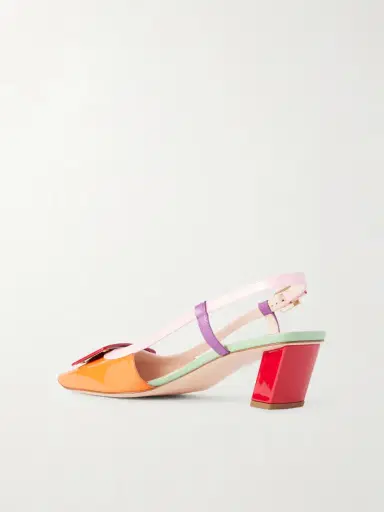 Roger Vivier Belle Vivier 45 Color-block Patent-leather Slingback Pumps | Thumbnail 3 Roger Vivier Belle Vivier 45 Color-block Patent-leather Slingback Pumps | Thumbnail 3