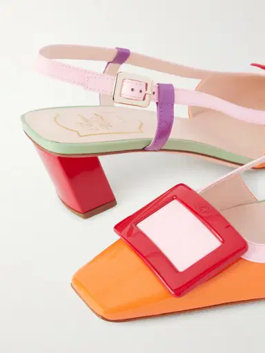 Roger Vivier Belle Vivier 45 Color-block Patent-leather Slingback Pumps | Thumbnail 5 Roger Vivier Belle Vivier 45 Color-block Patent-leather Slingback Pumps | Thumbnail 5