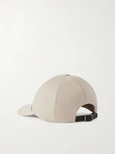 Brunello Cucinelli Bead-embellished Cotton-blend Twill Baseball Cap | Thumbnail 3