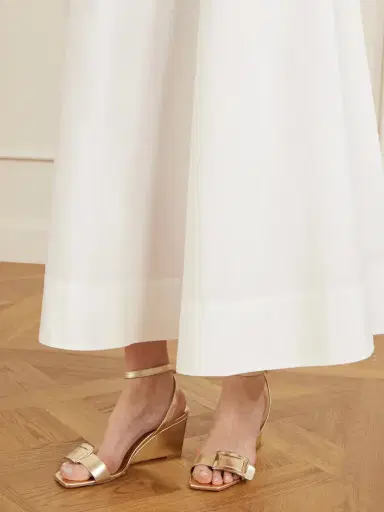 Roger Vivier Belle Vivier 60 Metallic Leather Wedge Sandals | Thumbnail 2 Roger Vivier Belle Vivier 60 Metallic Leather Wedge Sandals | Thumbnail 2
