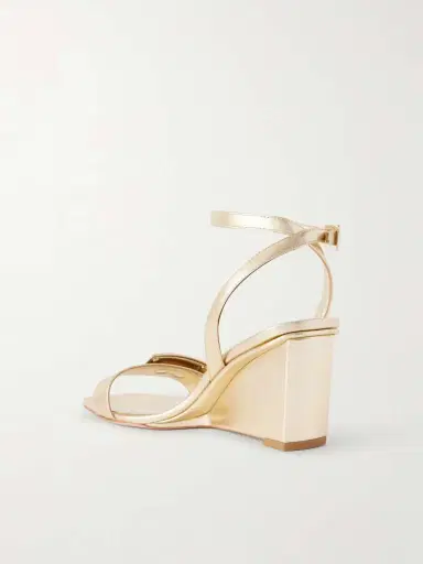 Roger Vivier Belle Vivier 60 Metallic Leather Wedge Sandals | Thumbnail 3 Roger Vivier Belle Vivier 60 Metallic Leather Wedge Sandals | Thumbnail 3
