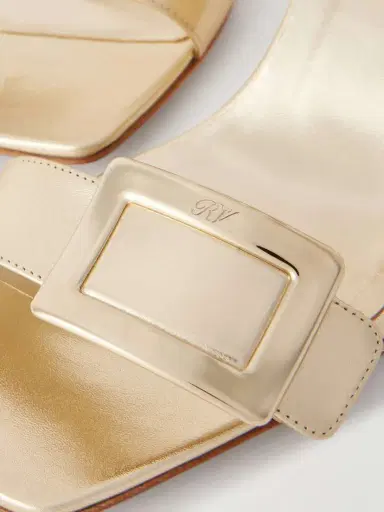 Roger Vivier Belle Vivier 60 Metallic Leather Wedge Sandals | Thumbnail 5 Roger Vivier Belle Vivier 60 Metallic Leather Wedge Sandals | Thumbnail 5