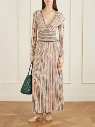 Missoni Sequin-embellished Striped Metallic Crochet-knit Midi Dress | Thumbnail 2