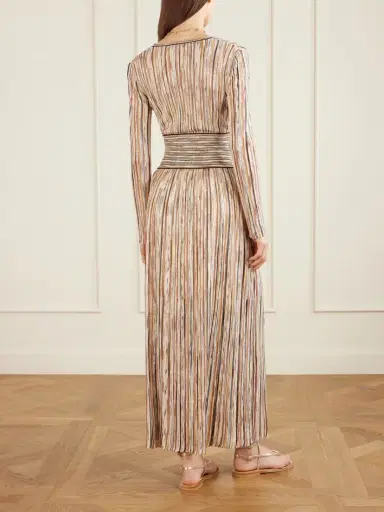 Missoni Sequin-embellished Striped Metallic Crochet-knit Midi Dress | Thumbnail 3