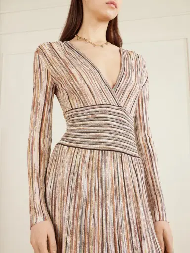 Missoni Sequin-embellished Striped Metallic Crochet-knit Midi Dress | Thumbnail 4